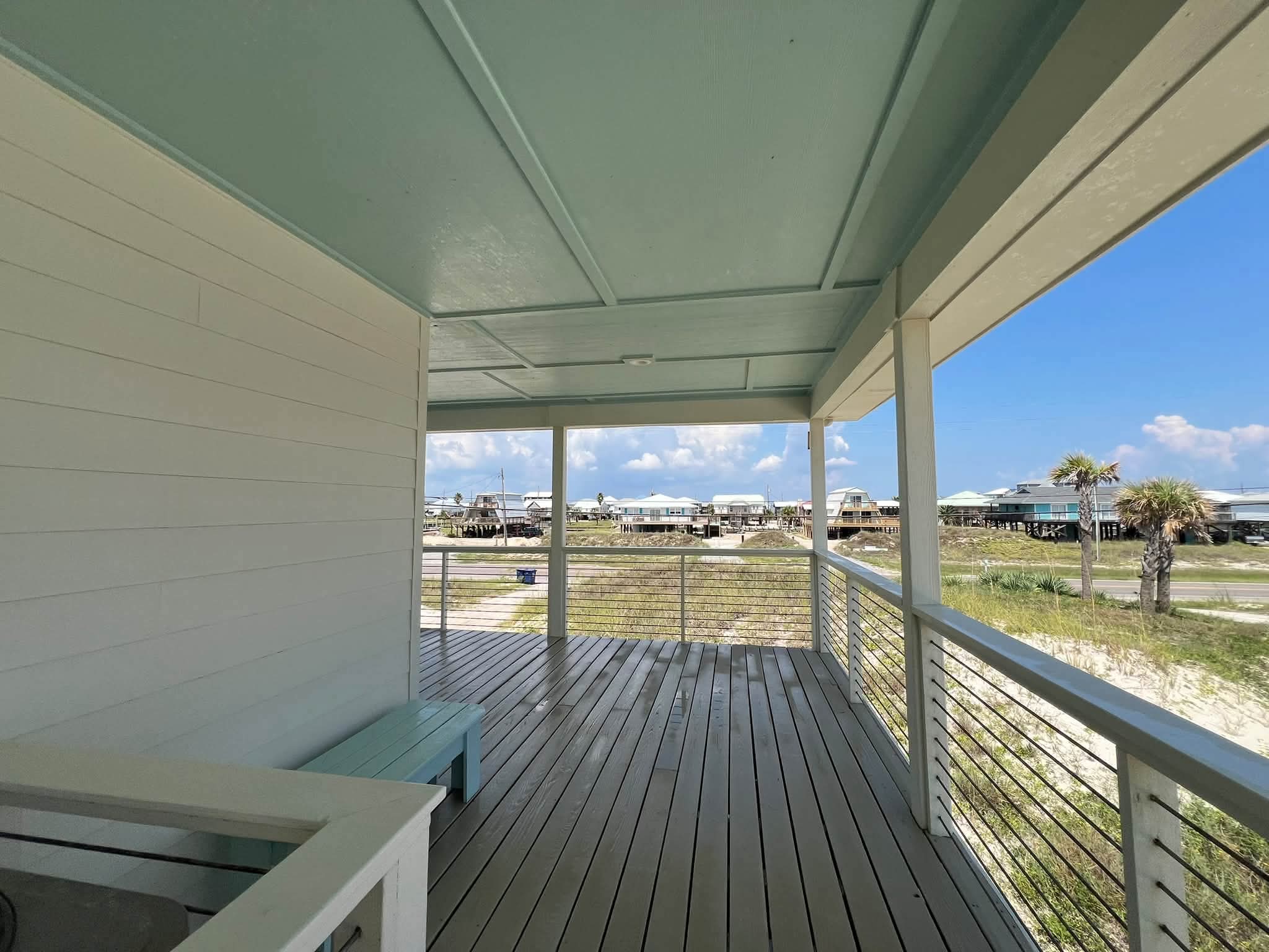 Clean porch and deck after soft washing